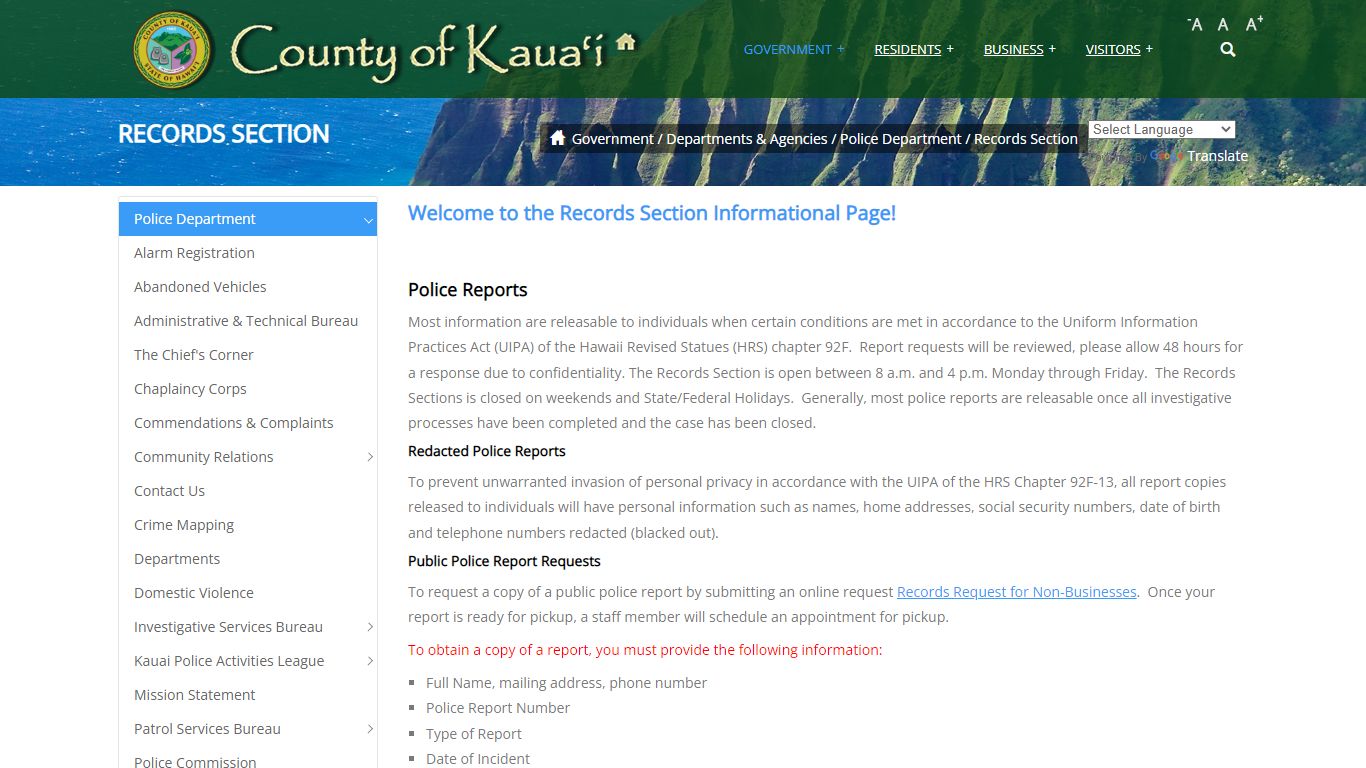 Records Division - Kauai.gov